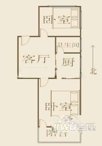 万春一区2室1厅1卫户型图