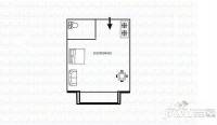 凤湖新城三区1室1厅1卫46㎡户型图