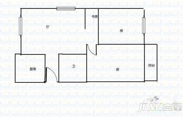 省安装公司单位宿舍3室2厅2卫99㎡户型图