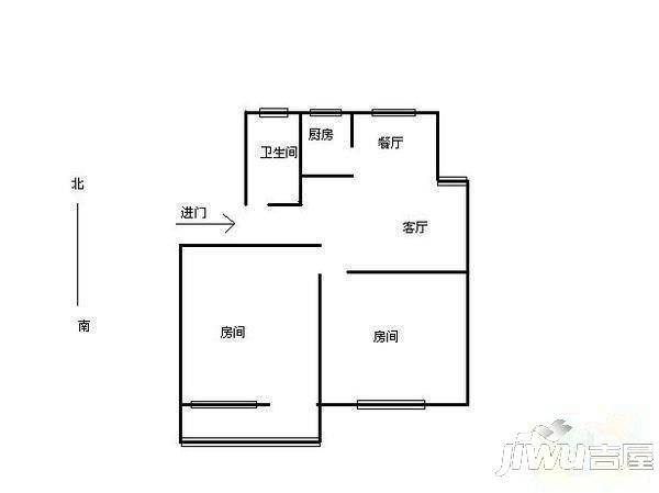 北江新村3室2厅1卫101㎡户型图