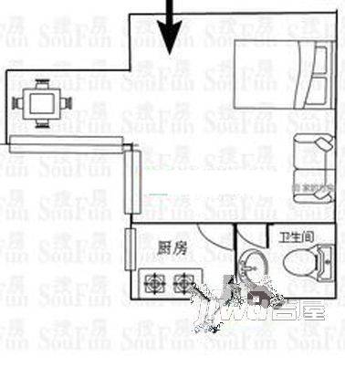 香泽园3室2厅1卫户型图