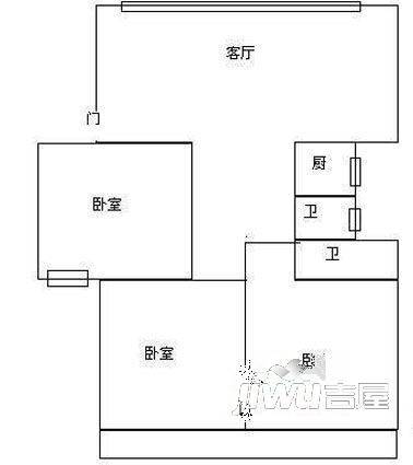 香泽园3室2厅1卫户型图