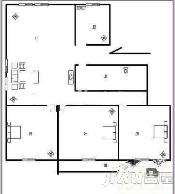 巷下新村2室1厅1卫75㎡户型图