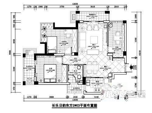 乐安新村3室2厅1卫100㎡户型图