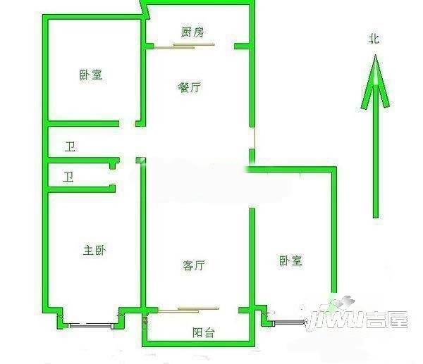 永隆花园4室2厅2卫128㎡户型图