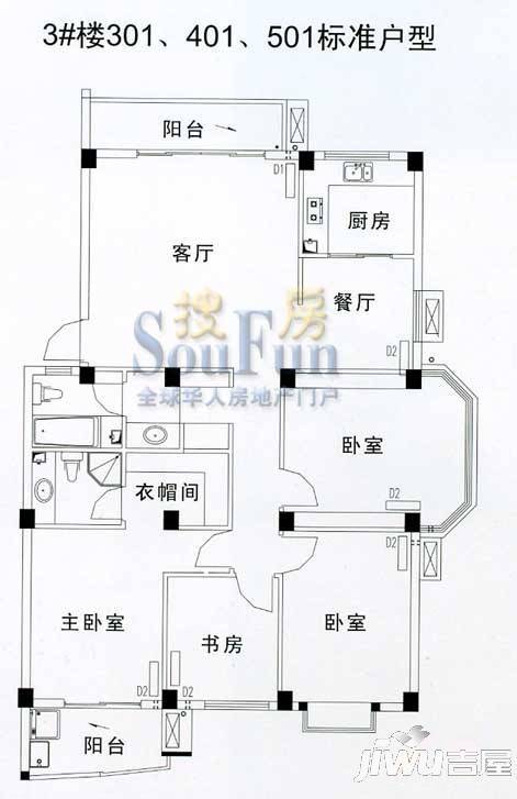 屏西五环6室0厅0卫户型图