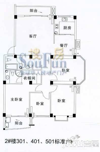 屏西五环6室0厅0卫户型图