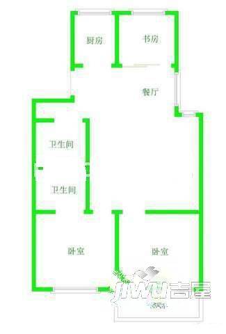 省高院公寓3室2厅2卫132㎡户型图