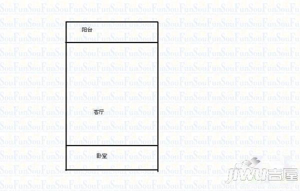 轻安公寓3室2厅1卫84㎡户型图