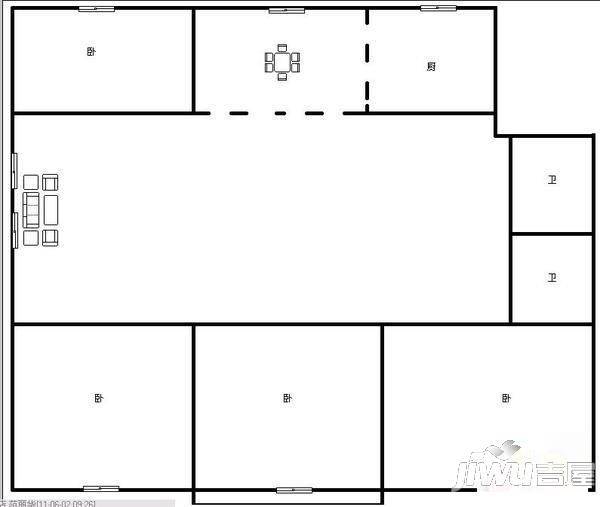 新都会花园广场5室1厅1卫186㎡户型图