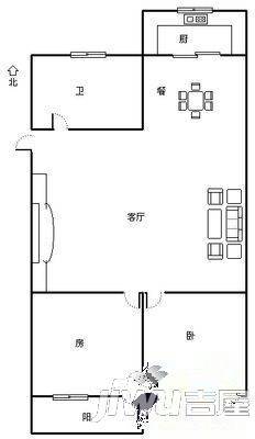 闽都高升公寓3室2厅2卫133㎡户型图