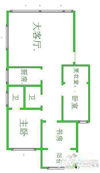 盛景黄山2室2厅1卫81㎡户型图