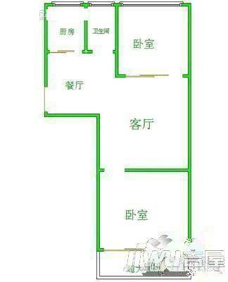 盛景黄山2室2厅1卫81㎡户型图