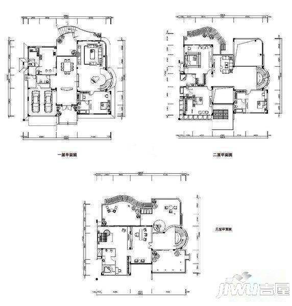 金桥花园牡丹苑别墅5室3厅4卫810㎡户型图