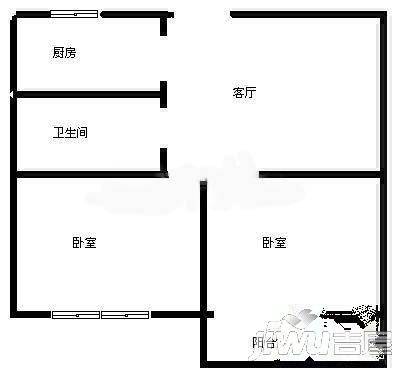 碧茂新村3室2厅2卫98㎡户型图