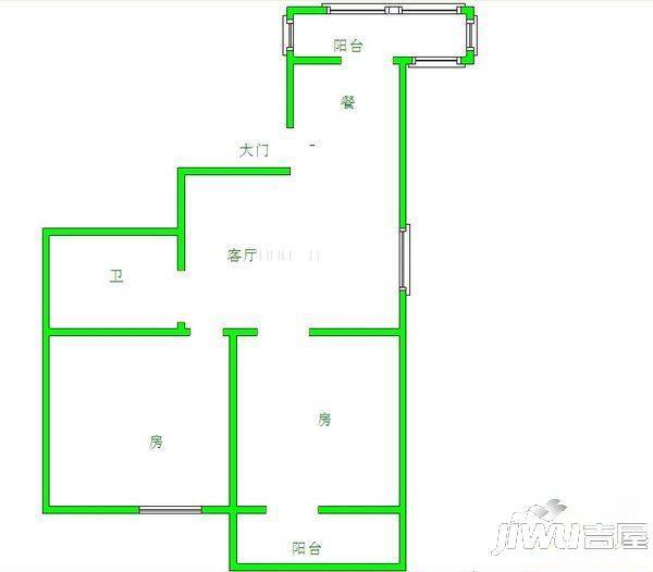 碧茂新村3室2厅2卫98㎡户型图