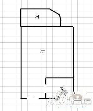 东方大厦1室1厅1卫100㎡户型图