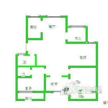 桃园小区2室2厅1卫65㎡户型图