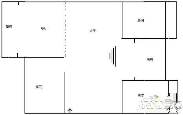 华裕小区2室2厅1卫95㎡户型图