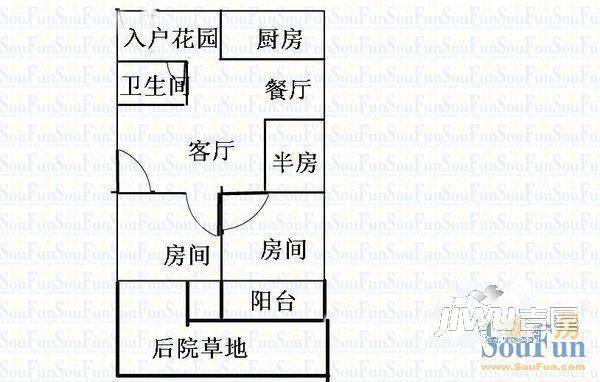 福马路茶厂宿舍3室2厅1卫户型图