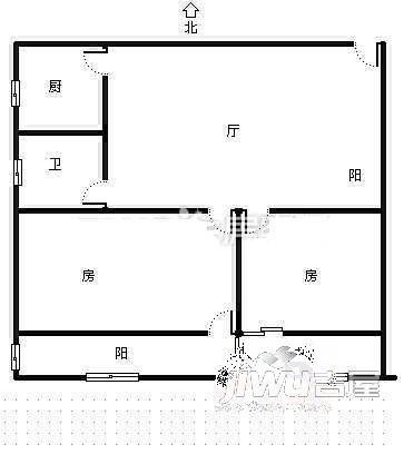 光明公寓3室2厅2卫120㎡户型图