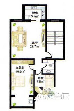 光明公寓3室2厅2卫120㎡户型图