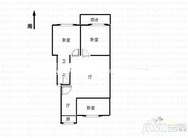 福国花园4室2厅2卫156㎡户型图