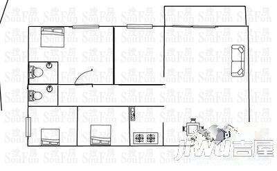 方广大厦1室0厅1卫30㎡户型图