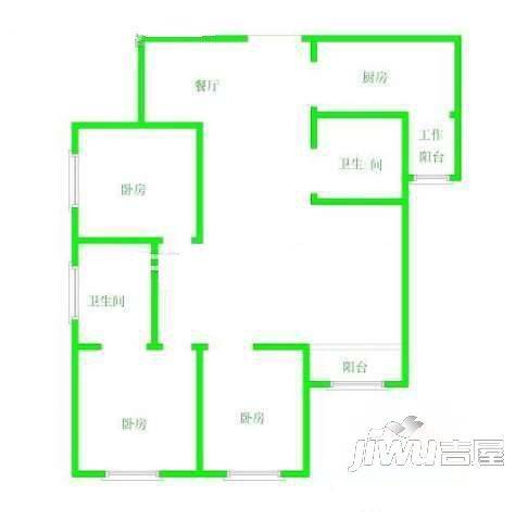 方广大厦1室0厅1卫30㎡户型图