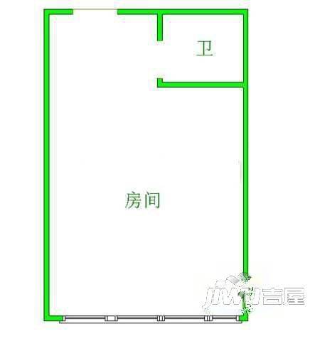 方广大厦1室0厅1卫30㎡户型图