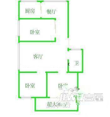 铁四小区3室2厅1卫111㎡户型图