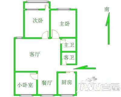 中辉新苑3室2厅2卫户型图