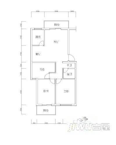 中辉新苑3室2厅2卫户型图