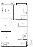 东榕公寓2室2厅1卫89㎡户型图