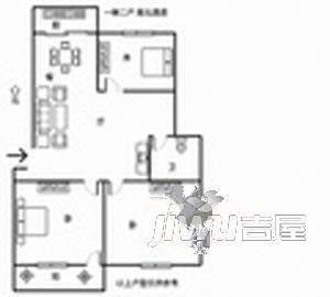 西垅佳园3室2厅2卫99㎡户型图