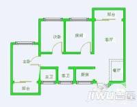 乐福苑3室2厅2卫113㎡户型图