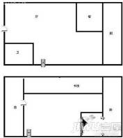 集友名居2室1厅2卫75㎡户型图