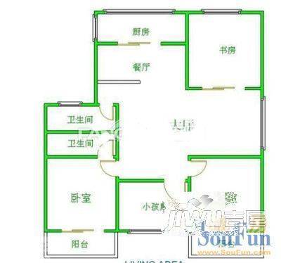 乐南公寓4室2厅2卫141㎡户型图