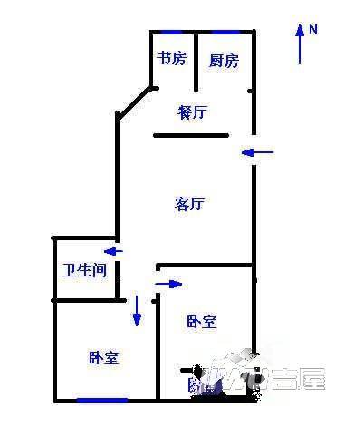 闽渔新村3室2厅2卫86㎡户型图