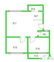 福龙新村2室2厅1卫78㎡户型图