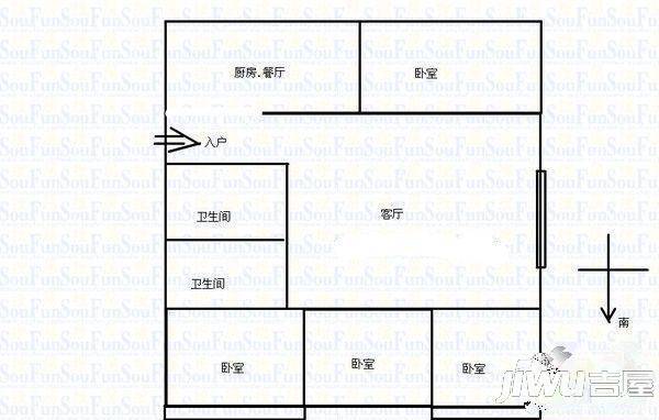 百福苑4室2厅2卫139㎡户型图