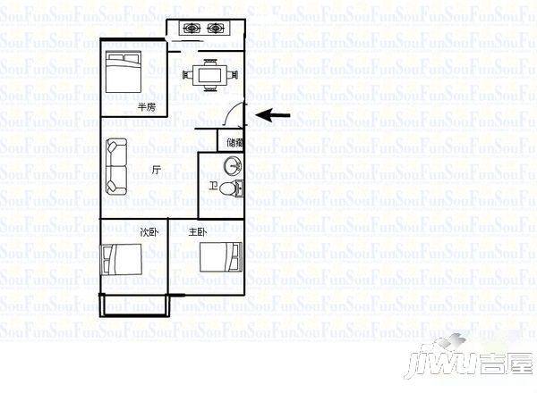 百福苑4室2厅2卫139㎡户型图