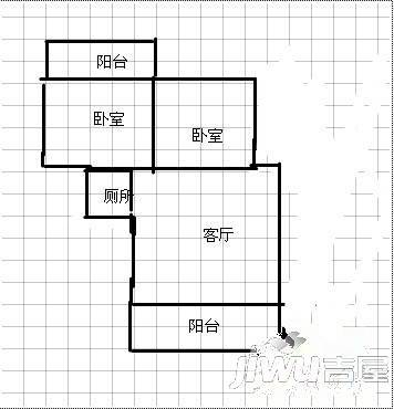 快安新村3室2厅1卫85㎡户型图