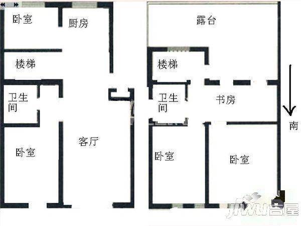 帝豪花园3室2厅2卫户型图