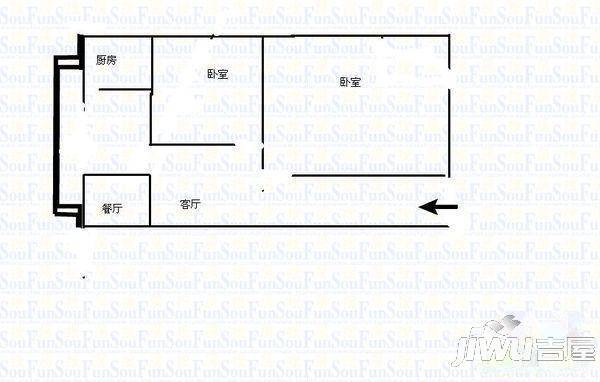 帝豪花园3室2厅2卫户型图