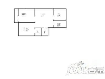 秀北小区3室2厅1卫86㎡户型图