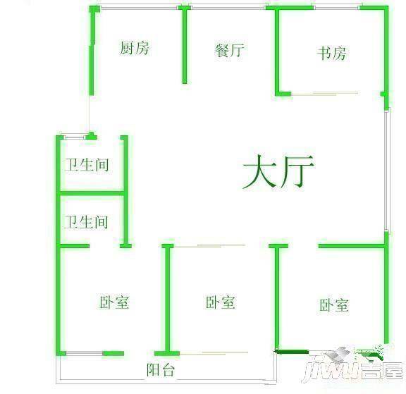 夏沁苑2室2厅1卫79㎡户型图