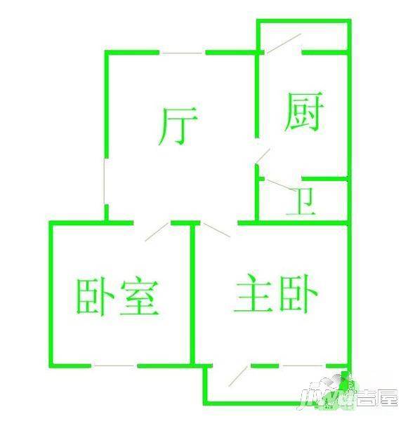 什锦小区3室2厅1卫105㎡户型图