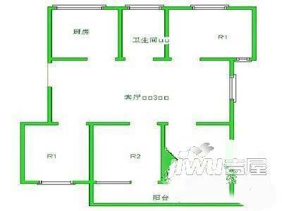 台后新村3室2厅1卫100㎡户型图