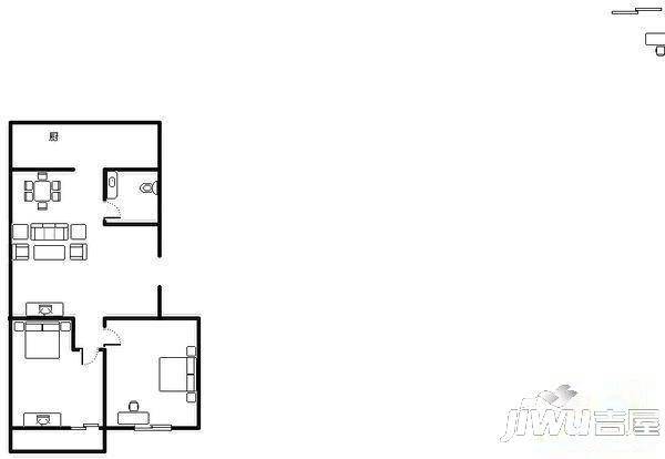 国货商厦新村3室2厅1卫93㎡户型图